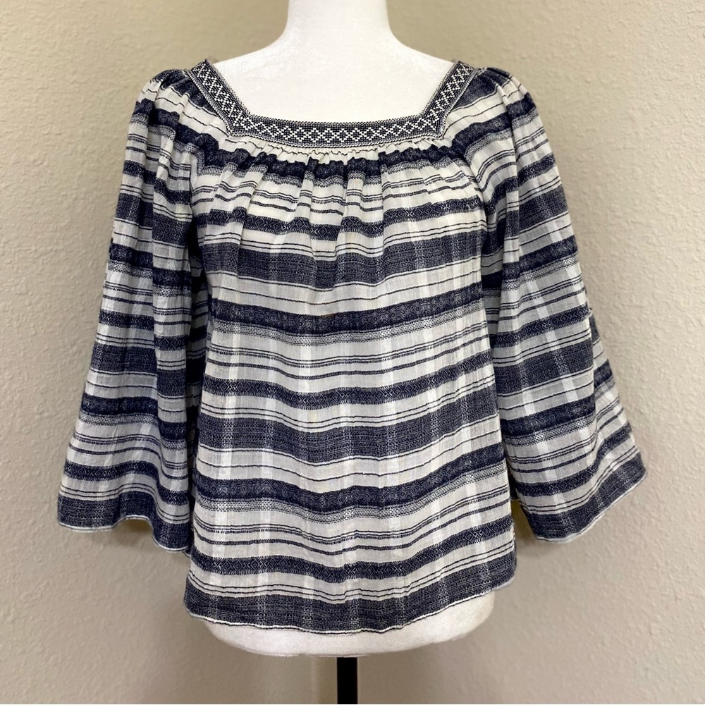 Chelsea Violet Embroidered Blouse Top 100% Cotton